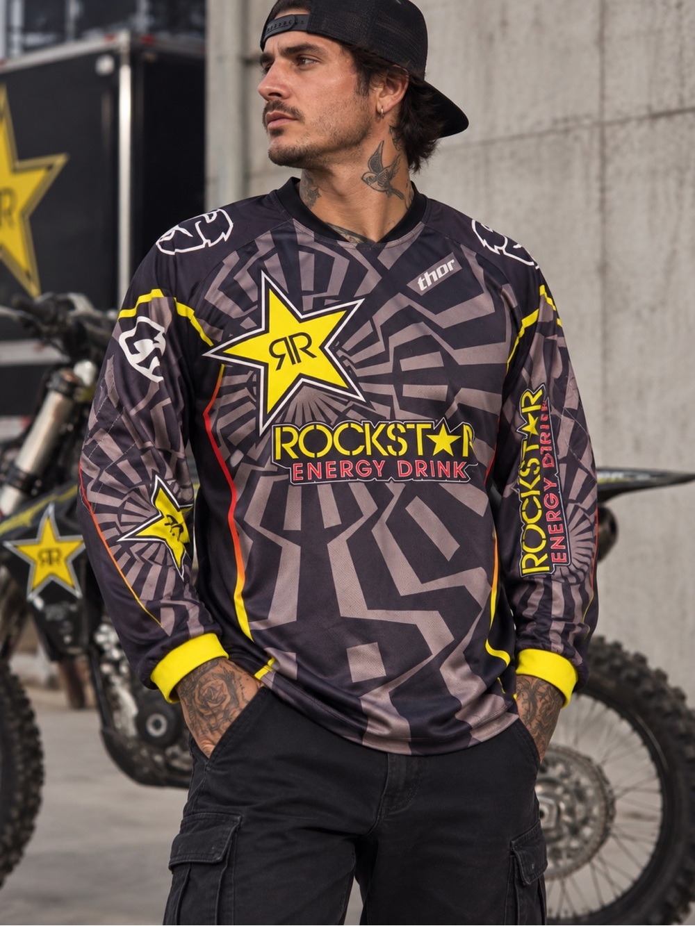 Thor Rockstar Energy motocross Large jersey Y2K racing
